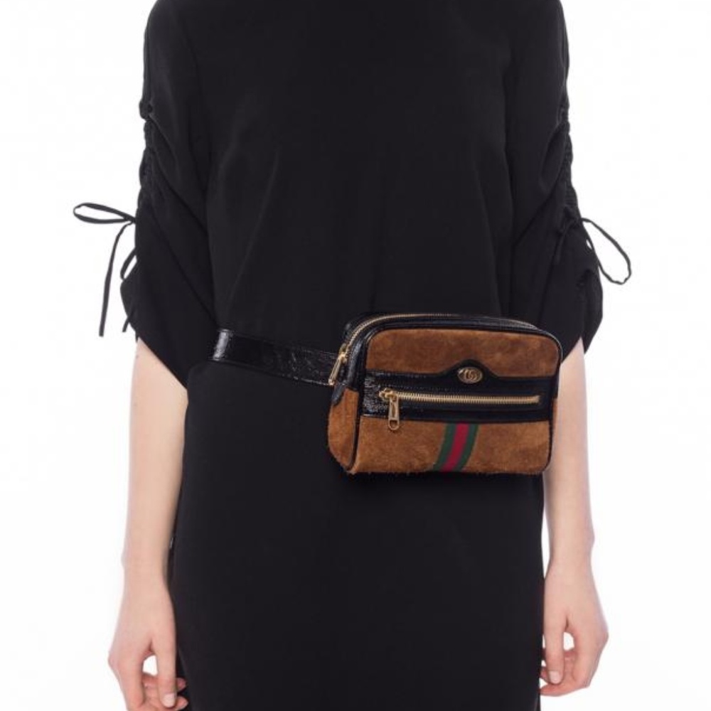Gucci brown Ophidia Suede Belt Bag - Picture 5 of 14